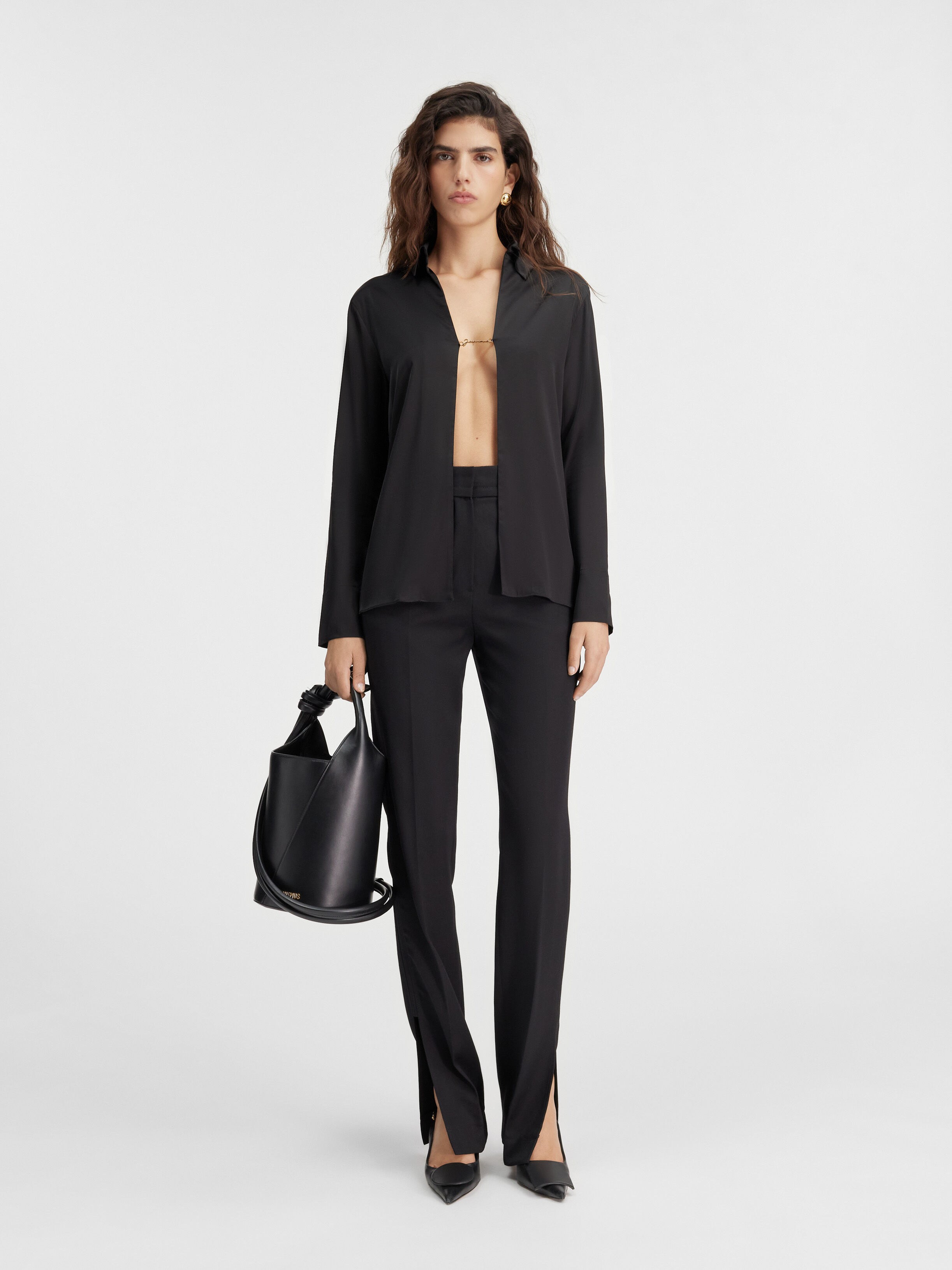 

Футболка с открытым логотипом JACQUEMUS The Notte shirt, черный