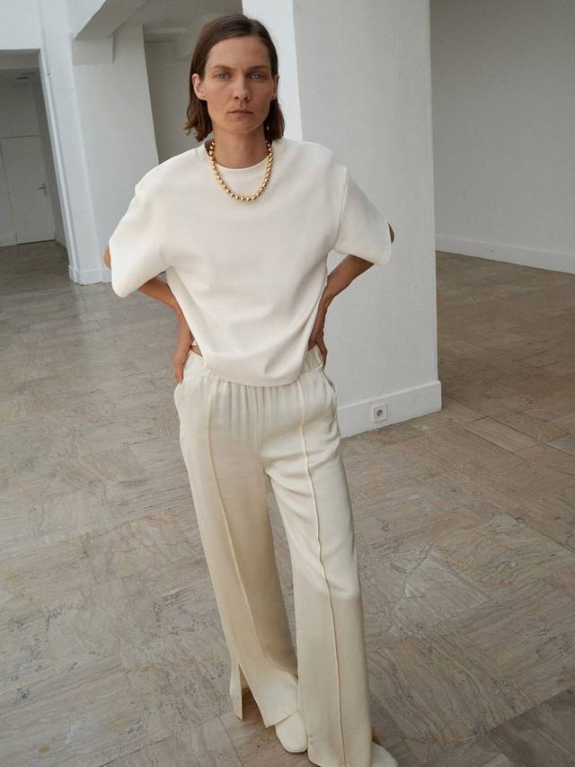 

Берлинские атласные брюки Mango, Yellow