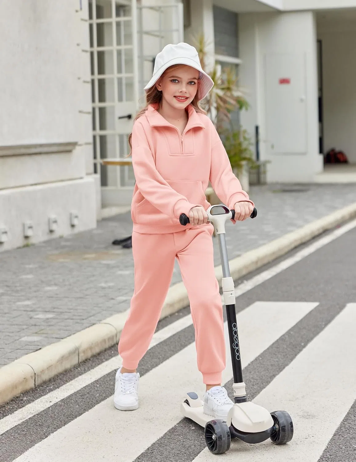 Спортивный костюм для девочек Zaclotre из флиса, Light Pink — фото 3