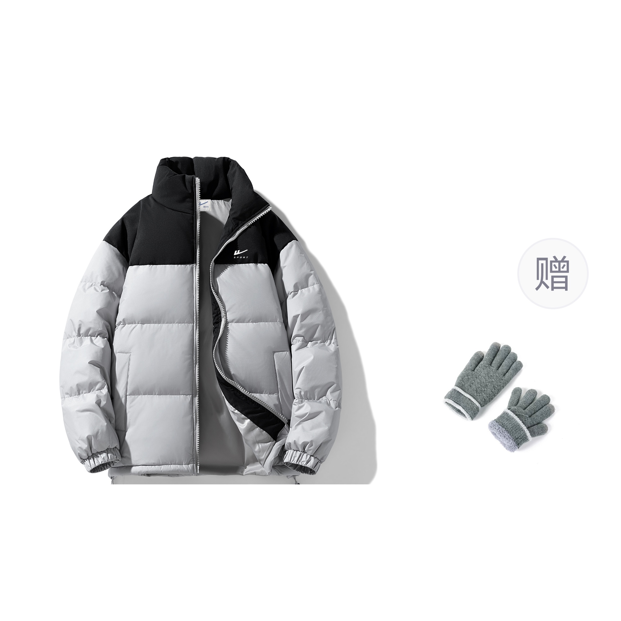 

WARRIOR Пуховик Unisex из коллекции Huichao Riding The Wind, Dark Gray[LOGO Version]