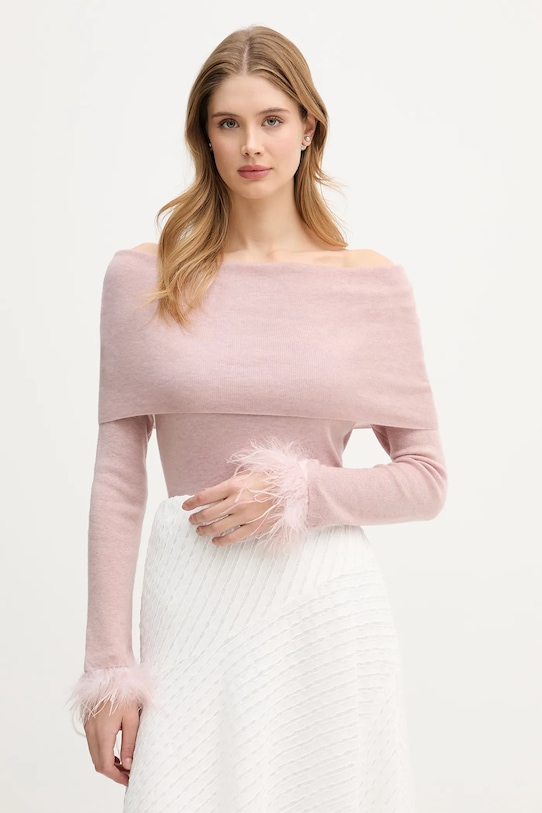 

Свитер из шерстяной смеси Pedro del Hierro, розовый