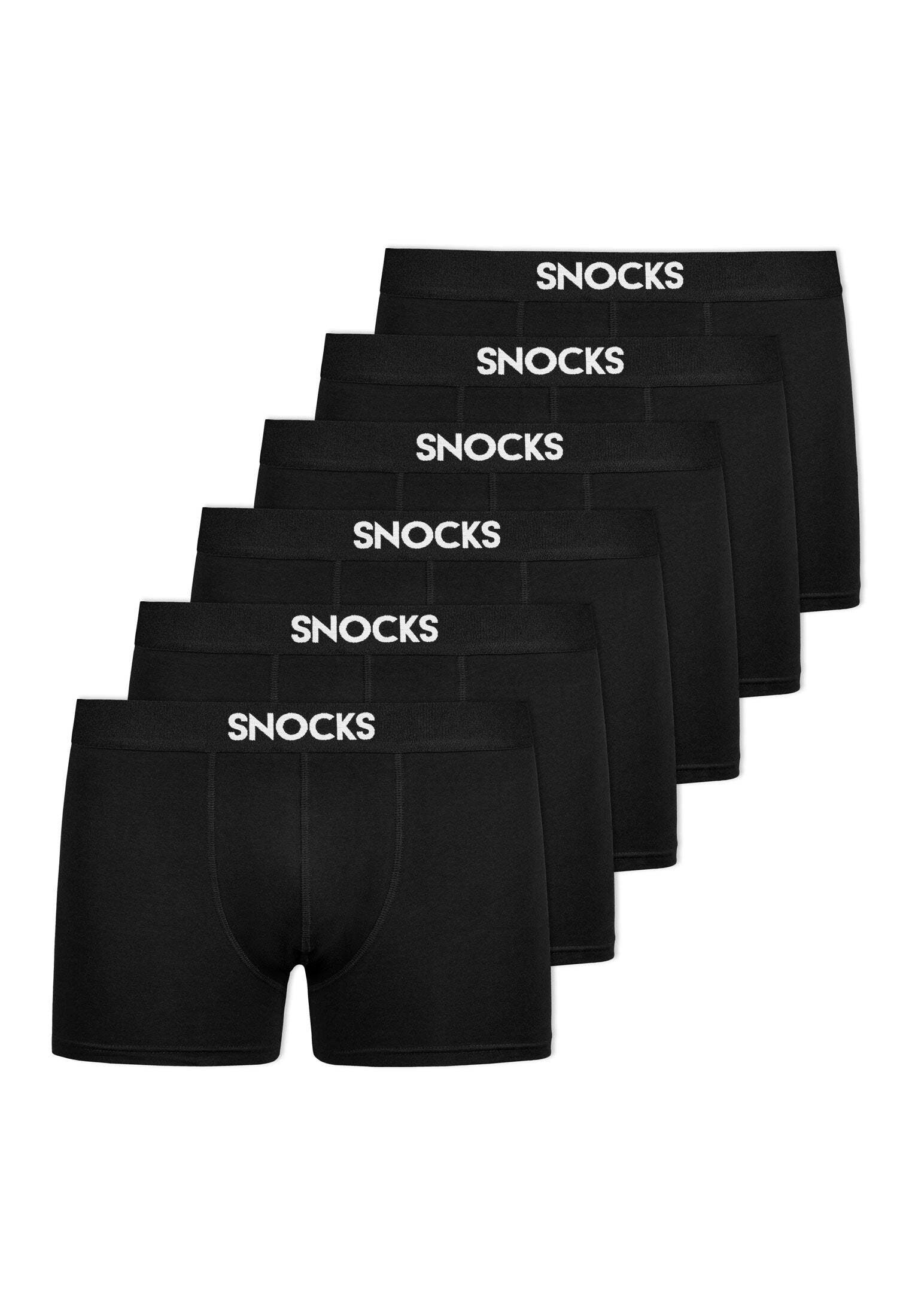 

Боксеры SNOCKS Boxershorts aus Bio-Baumwolle 6 Stück, черный