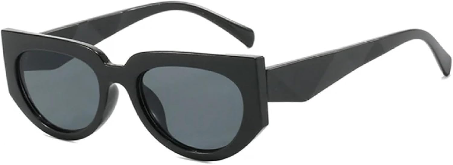 

Винтажные солнцезащитные очки «кошачий глаз», роскошные винтажные солнцезащитные очки в маленькой оправе для женщин, защитные очки от УФ-излучения UV400 TKKTLLT, Black-black