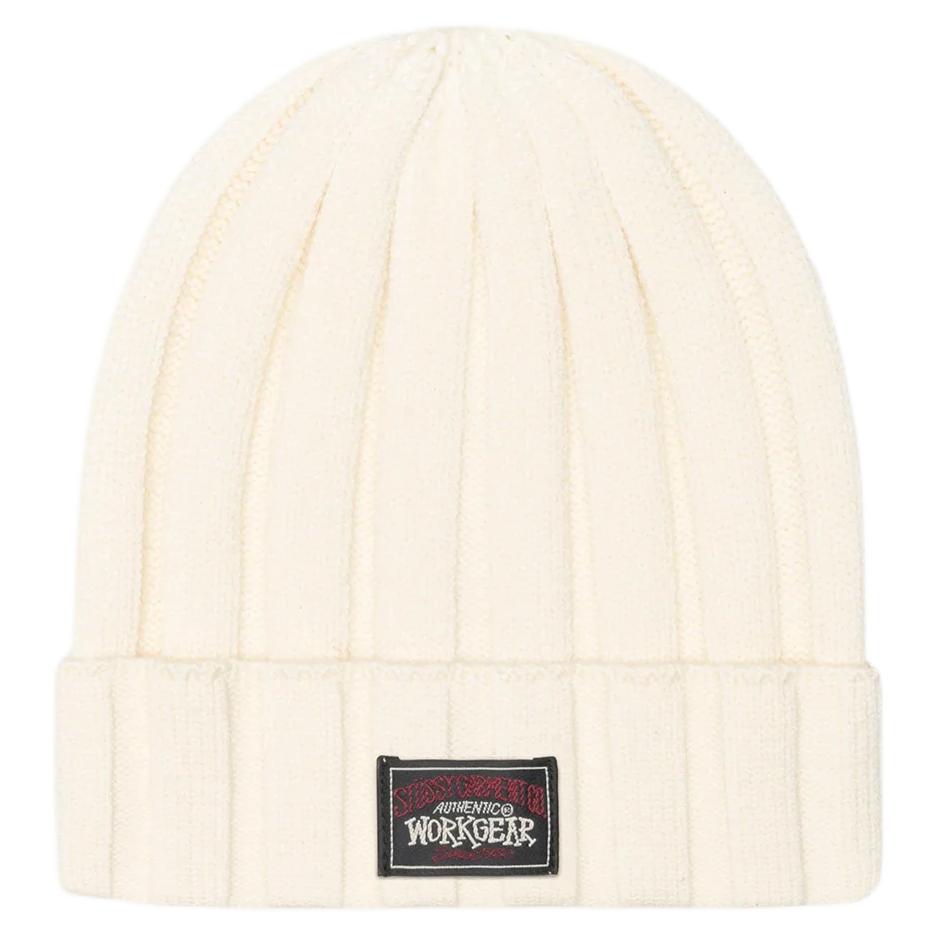 

Stüssy вязаная шапка с логотипом Stussy, бежевый