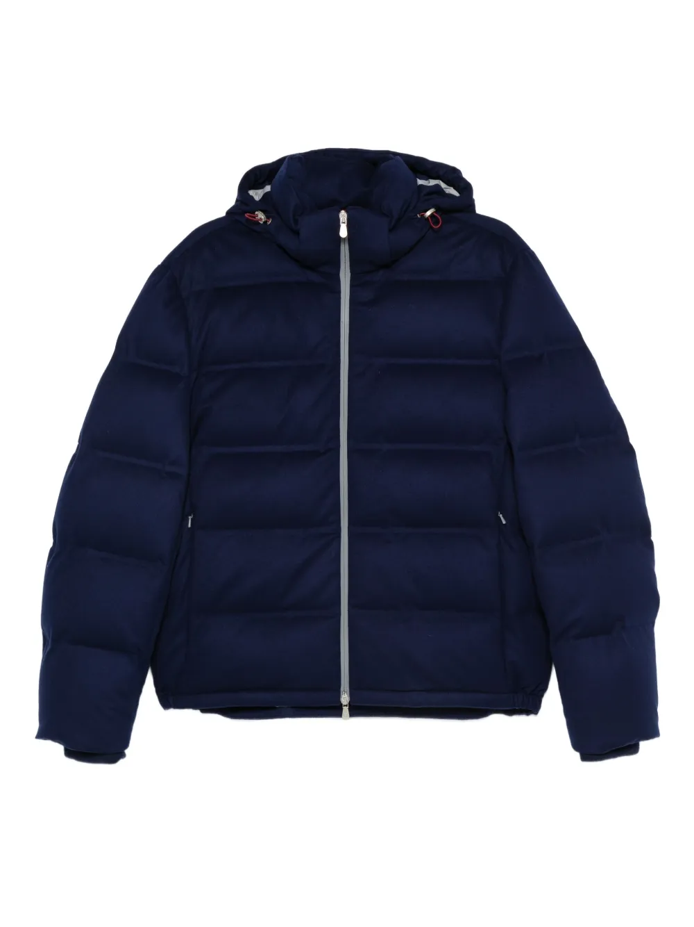 

Стеганая куртка с капюшоном Brunello Cucinelli, синий