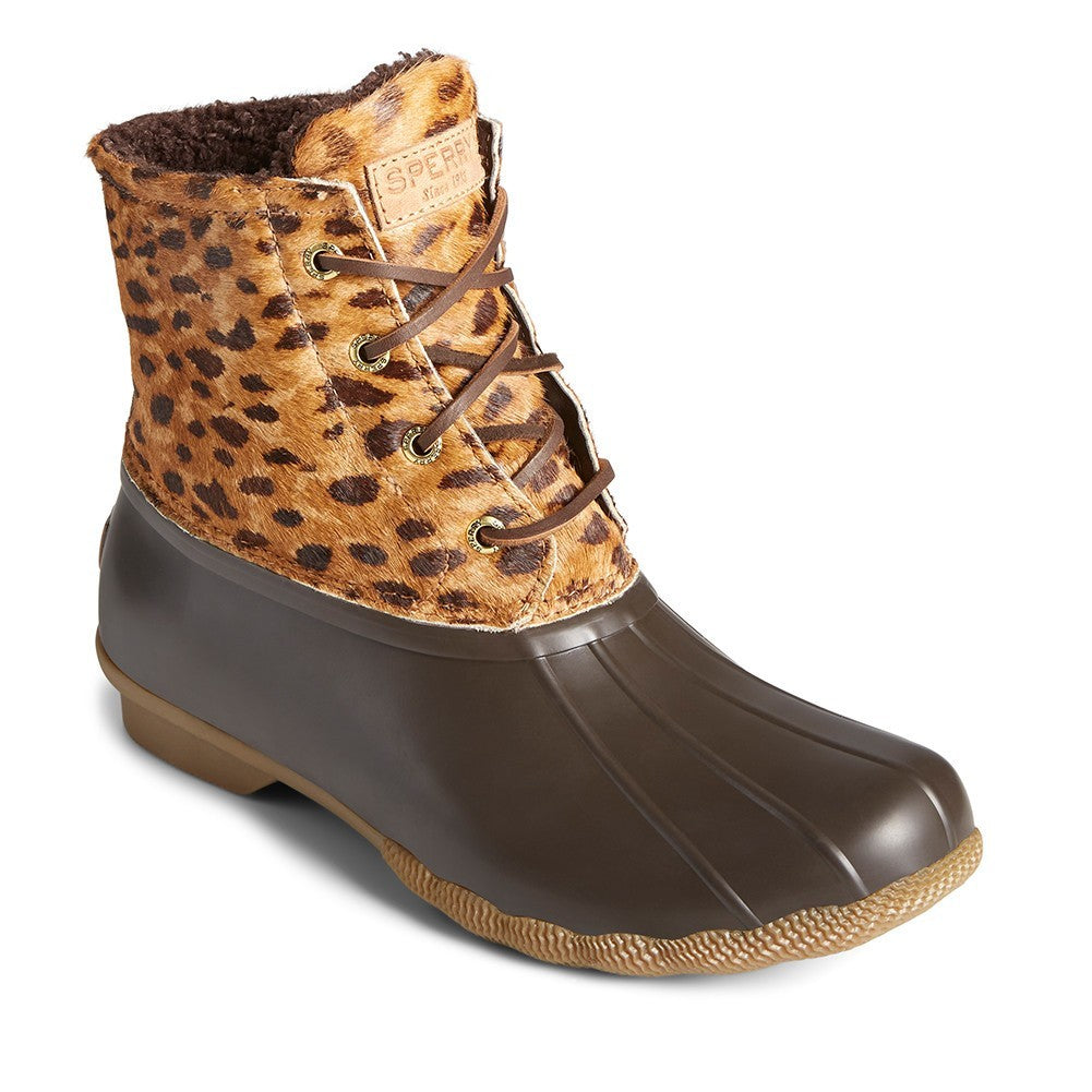 Женские коричневые водонепроницаемые утиные ботинки Sperry Saltwater STS86775