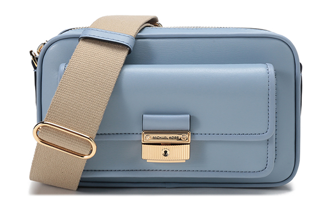 

Кожаная сумка через плечо Bradshaw светло-голубая MICHAEL KORS