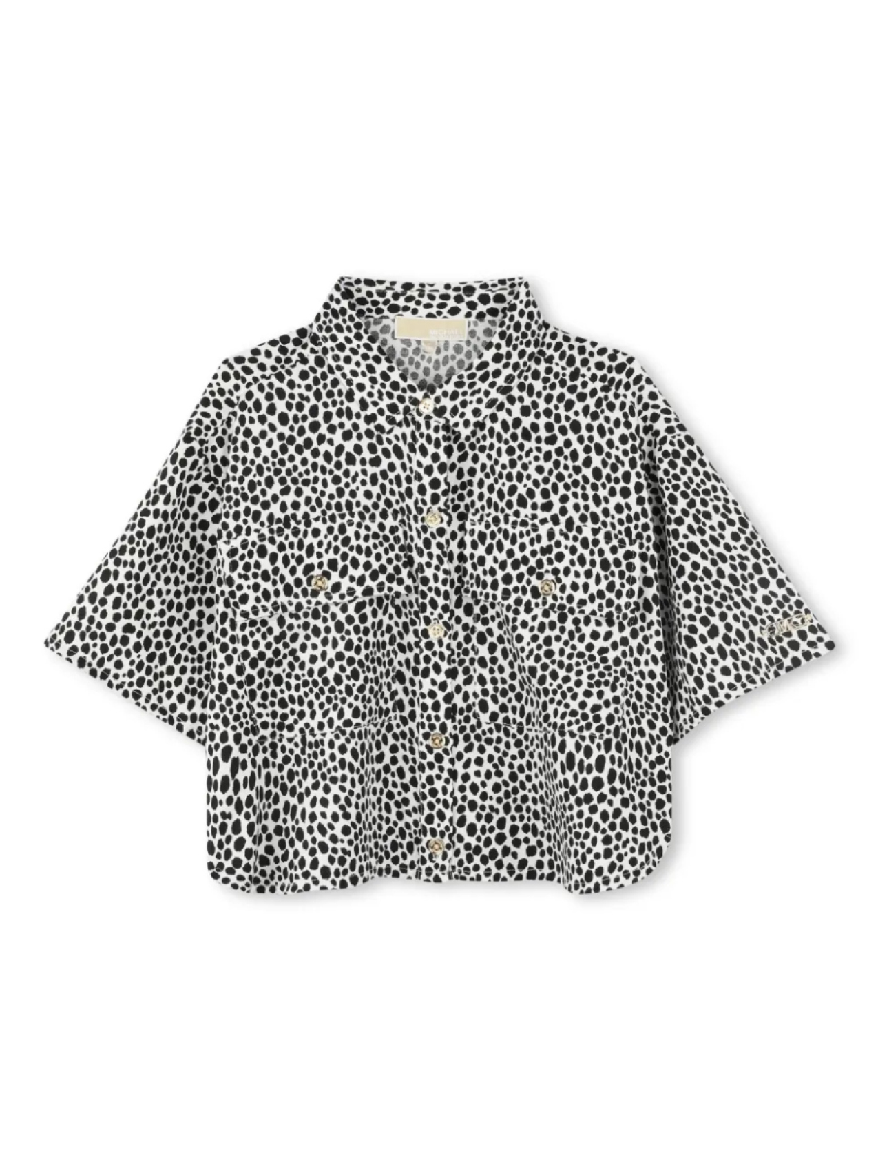 

Michael Kors Kids рубашка с анималистичным принтом, белый