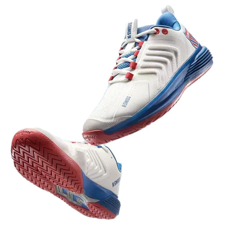K·SWISS Мужские теннисные кроссовки KSWISS с амортизацией, противоскользящей и износостойкой подошвой, низкие, бело-красные — фото 4