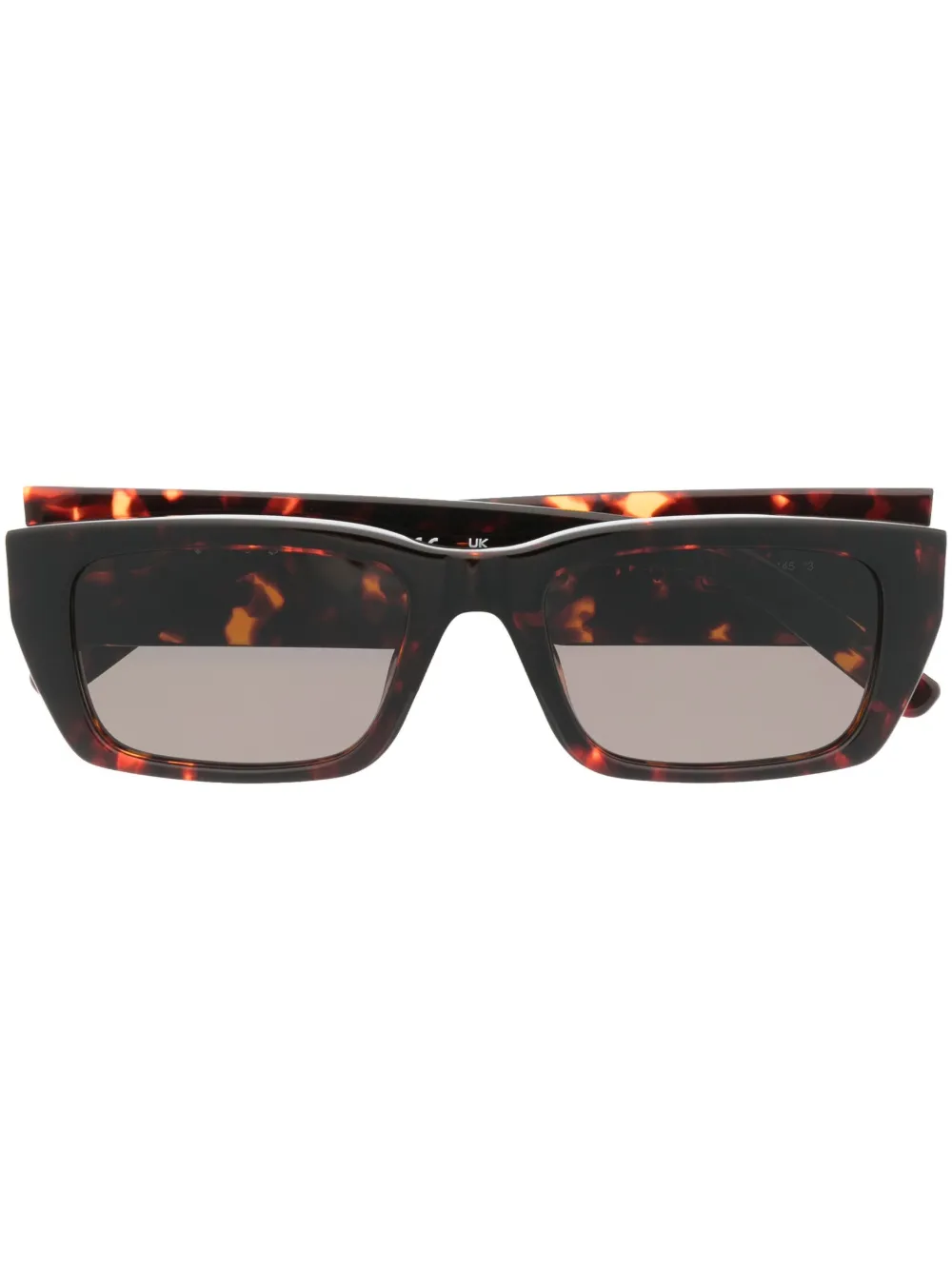 

Солнцезащитные очки в квадратной оправе черепаховой расцветки Palm Angels Eyewear, коричневый