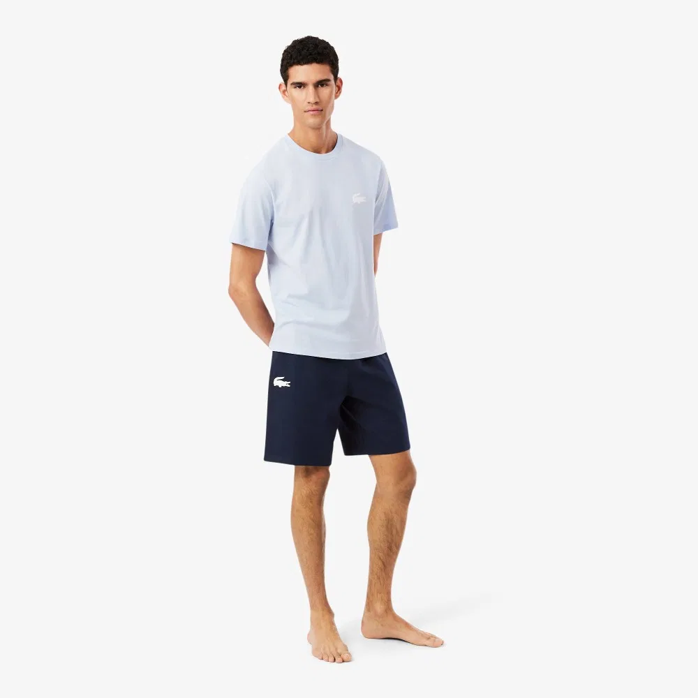 Мужские базовые домашние брюки тёмно-синие от Lacoste