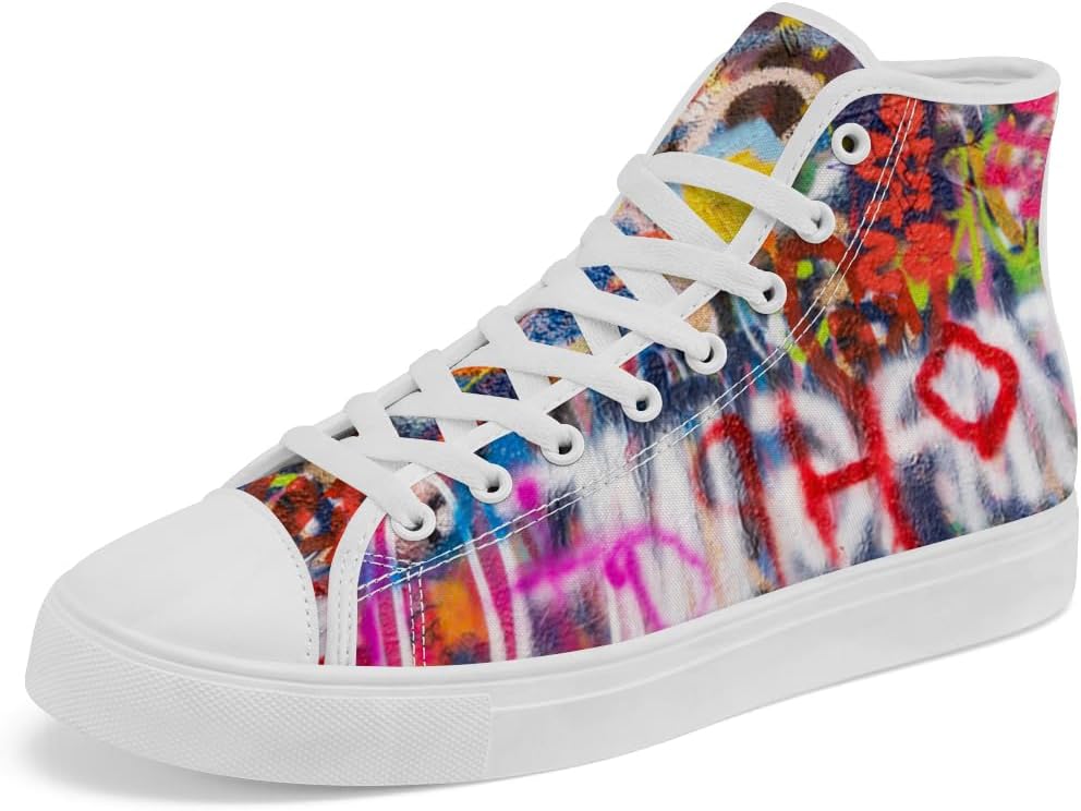 

Кеды на высокой подошве Graffiti Chebing, высокие кроссовки для мужчин и женщин, белый