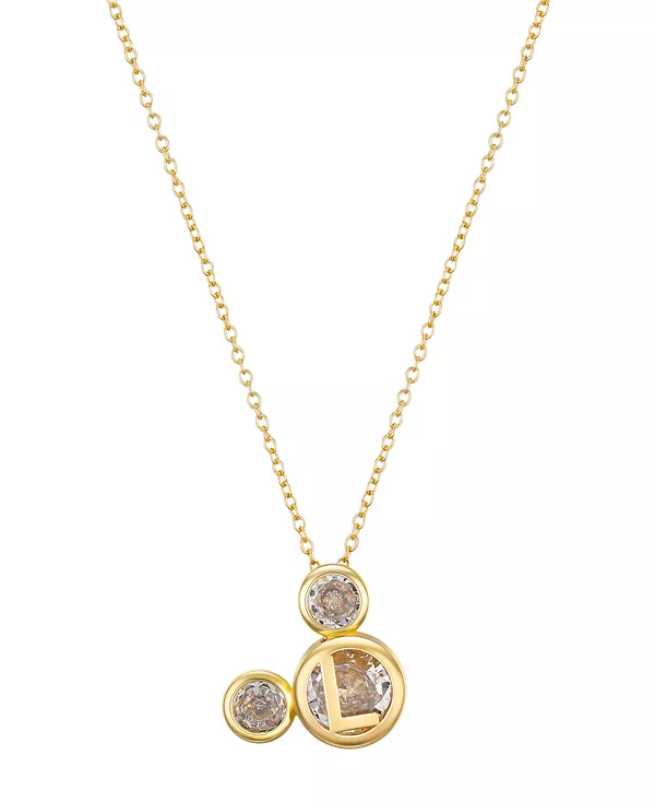 

Кулон с инициалом в виде Микки Мауса из кубического циркония Disney, gold-l