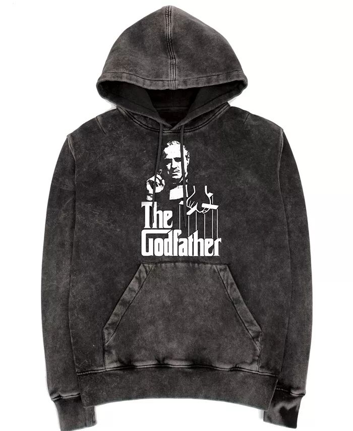

Мужская толстовка с капюшоном Godfather Silhouette Mineral Wash Philcos, черный