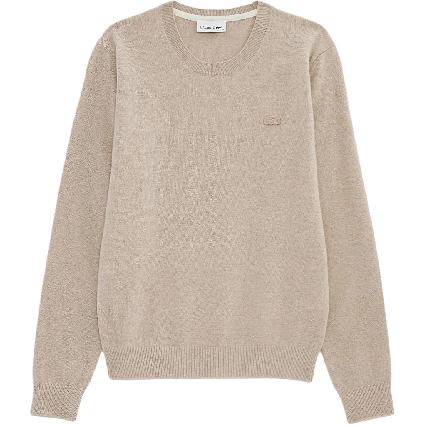 Свитер женский LACOSTE, с круглым вырезом, Milk Coffee