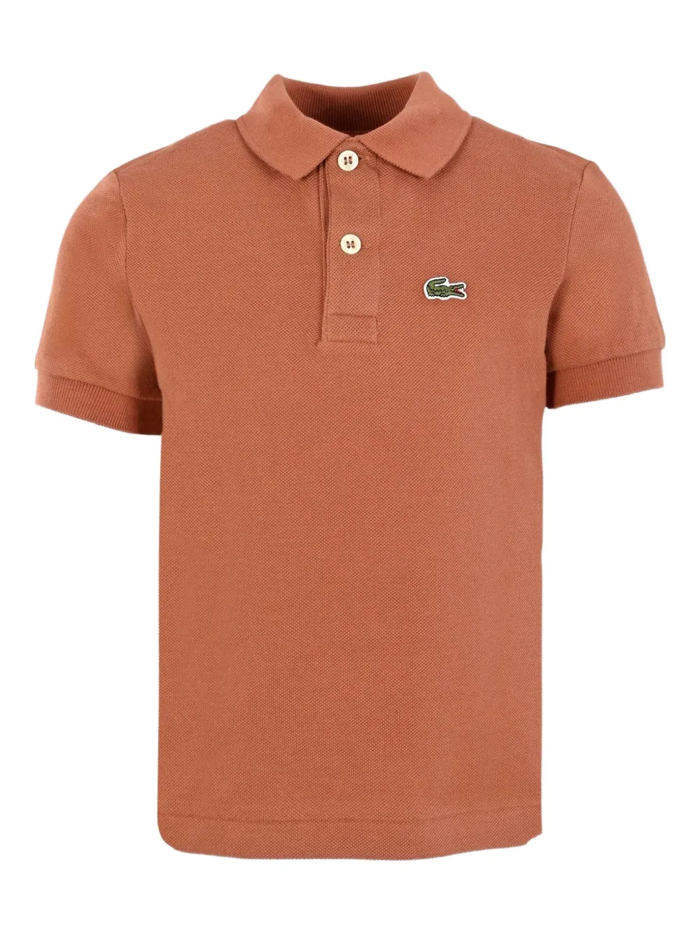 

Рубашка поло с короткими рукавами и вышитым логотипом Lacoste Kids, коричневый