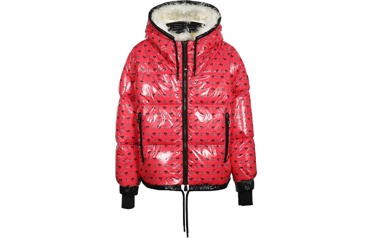 

Moncler Grenoble Графическая худи пуховик, Red