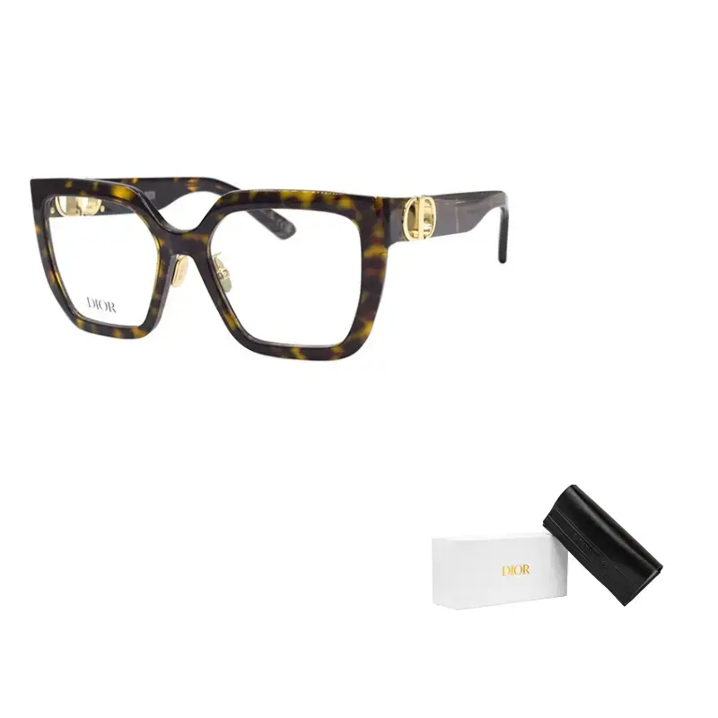 

DIOR Квадратные очки в черепаховом цвете для женщин, Tortoiseshell