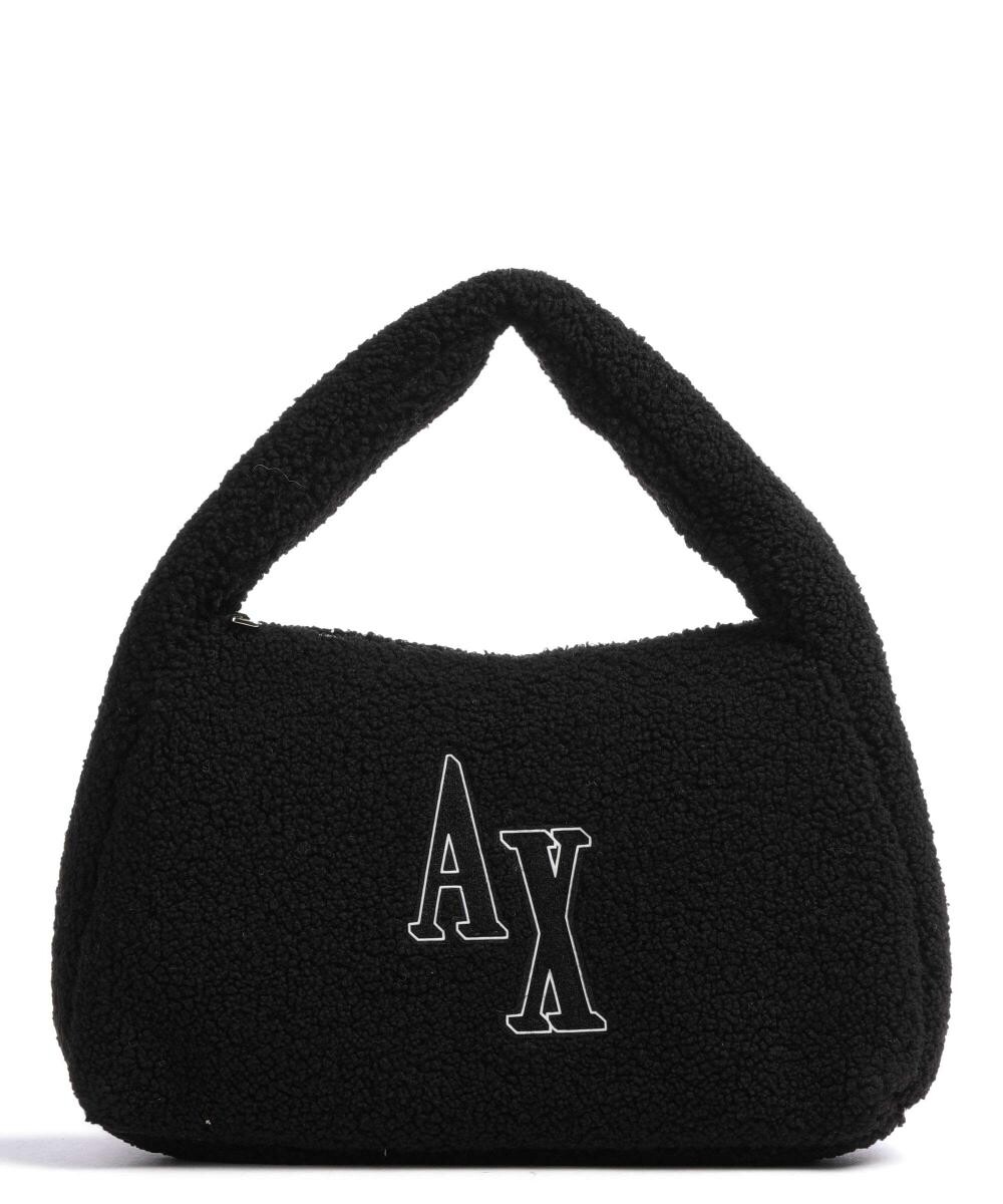

Сумка-ведро из искусственного меха Armani Exchange, черный