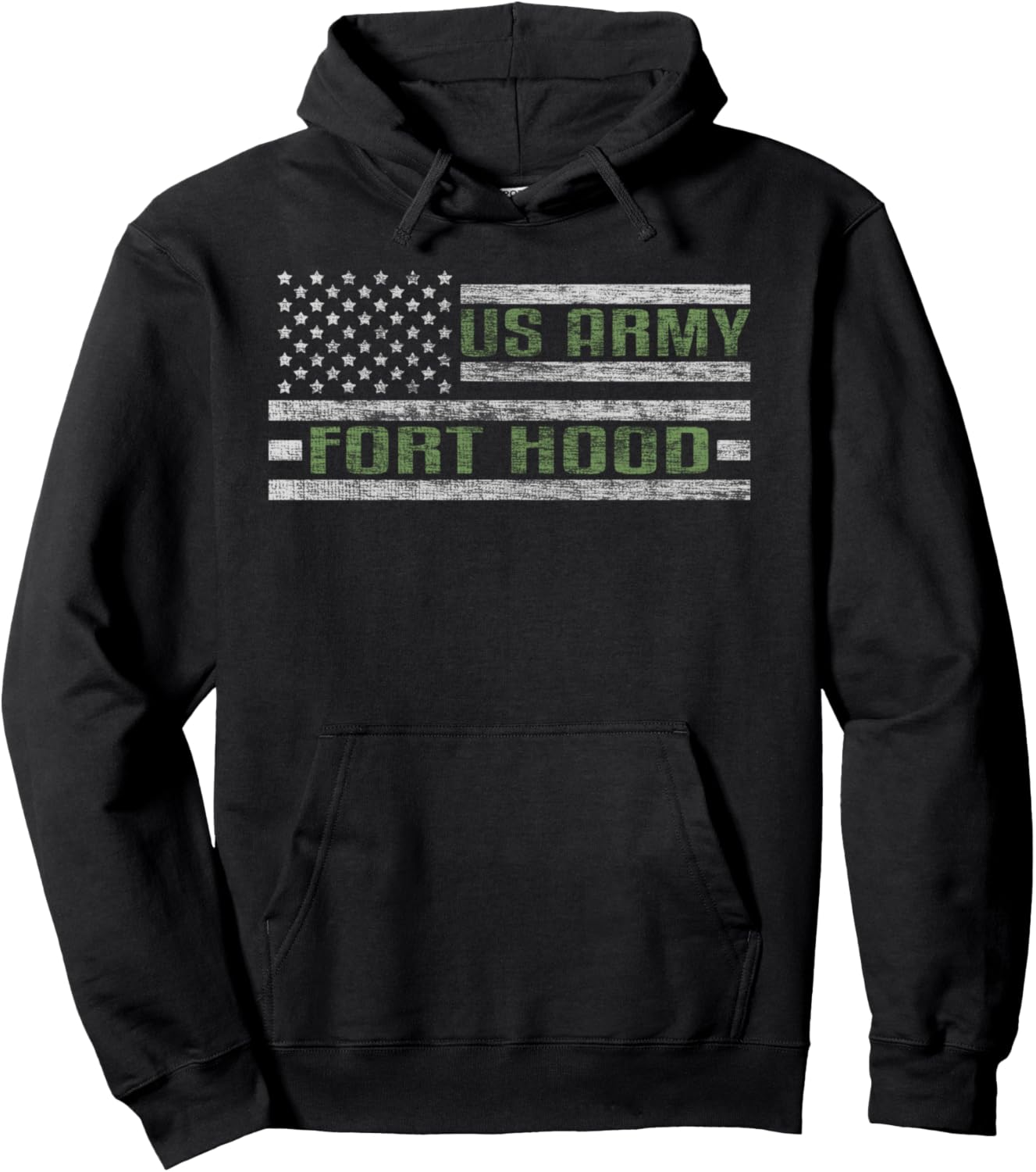 

Толстовка с надписью «Fort Food, US Army Garrison, US Base Hoodie» Fort Hood Corps Military Installation, черный