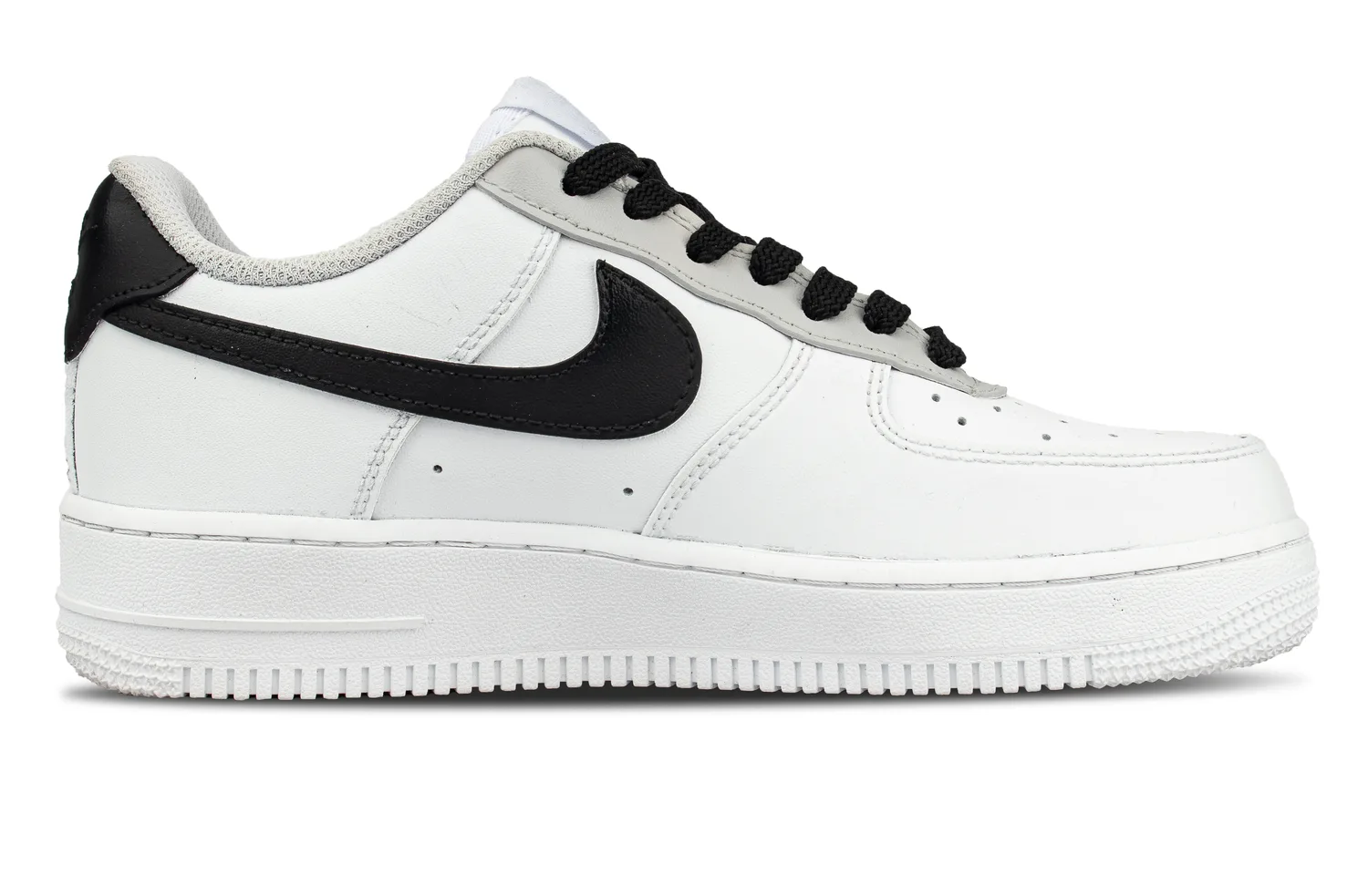 Nike Air Force 1 Leather Abrasion Resistant Low top кроссовки Unisex Black White — фото 3