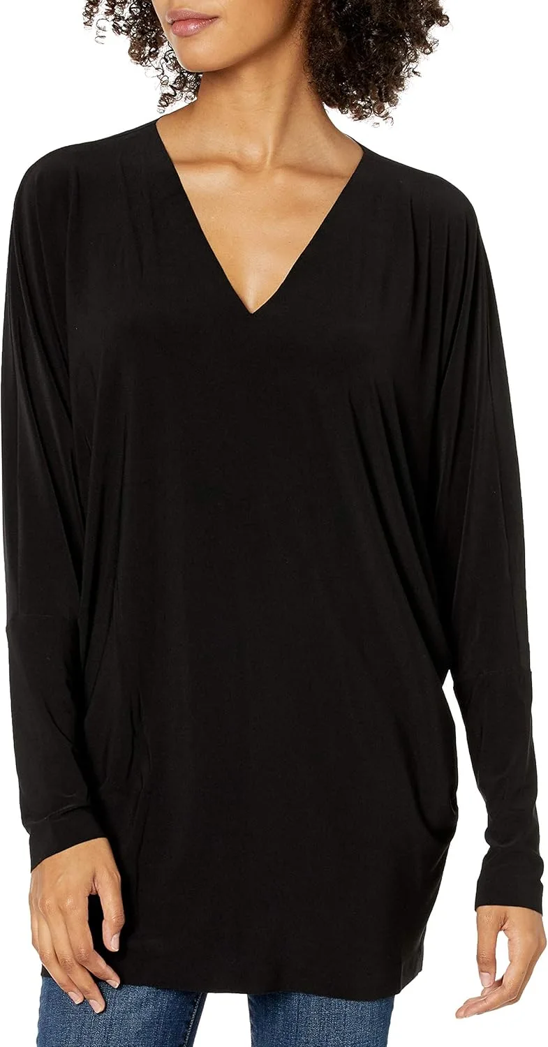 

Norma Kamali Женский топ с длинным рукавом и V-образным вырезом