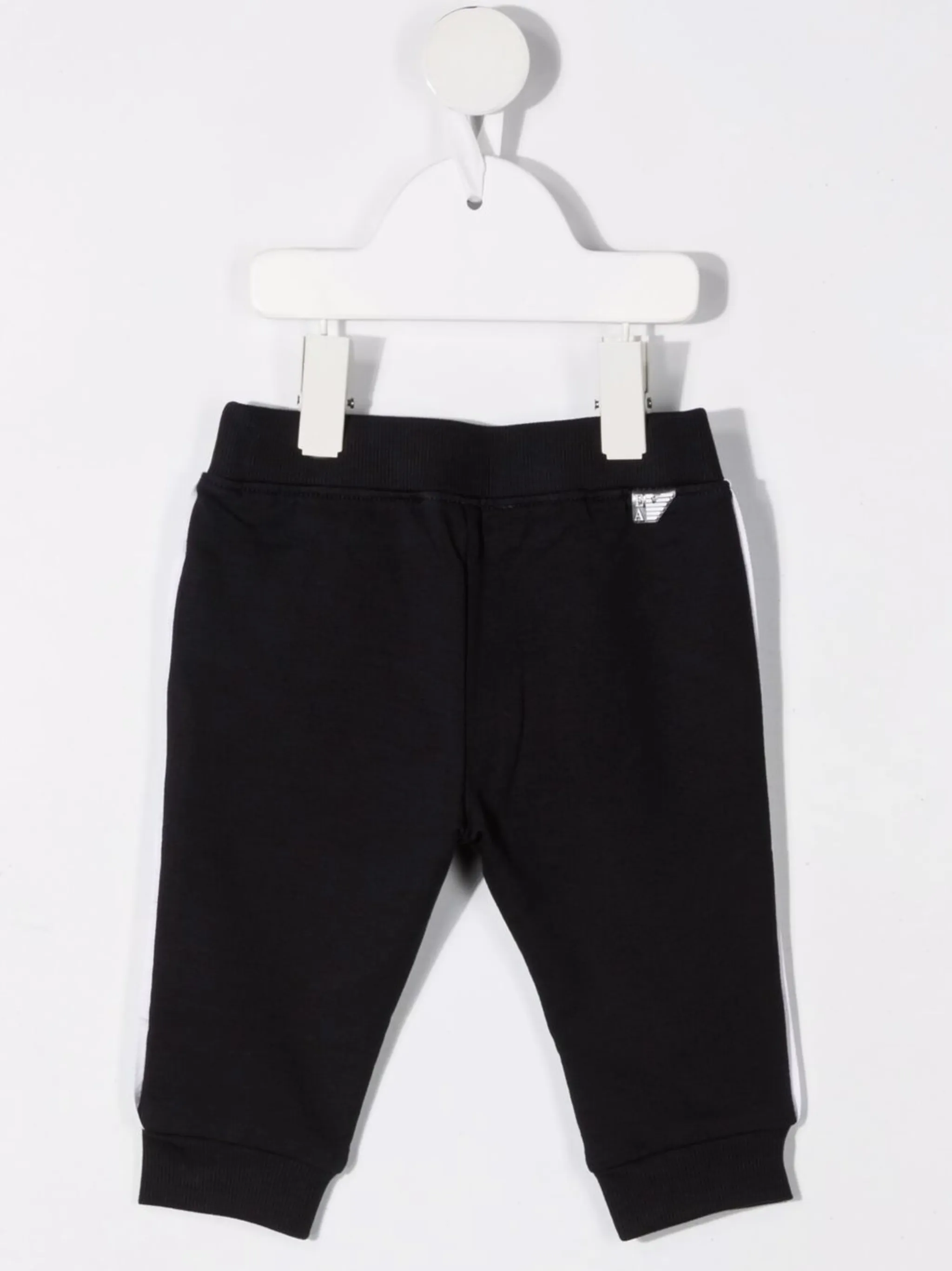 Спортивные брюки с логотипами на лампасах Emporio Armani Kids, синий — фото 2