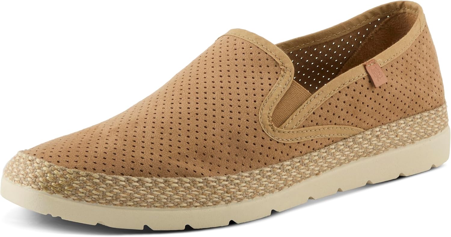 

Мужские эспадрильи Spring Step Raiden из замши - летние слипоны с пробковой стелькой и резиновой подошвой, сделано в Испании, Tan