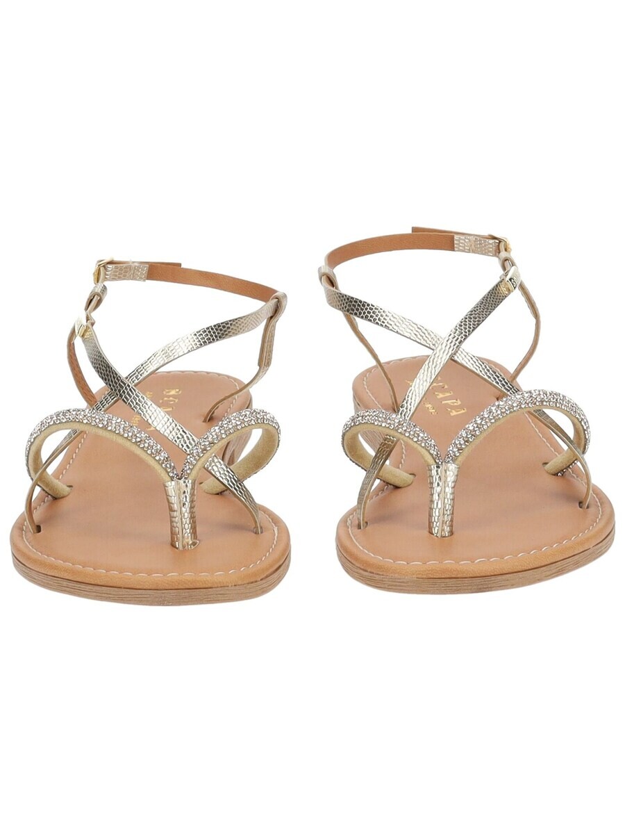Сандалии с т-образным ремешком SCAPA T-Bar Sandals, золотой — фото 3