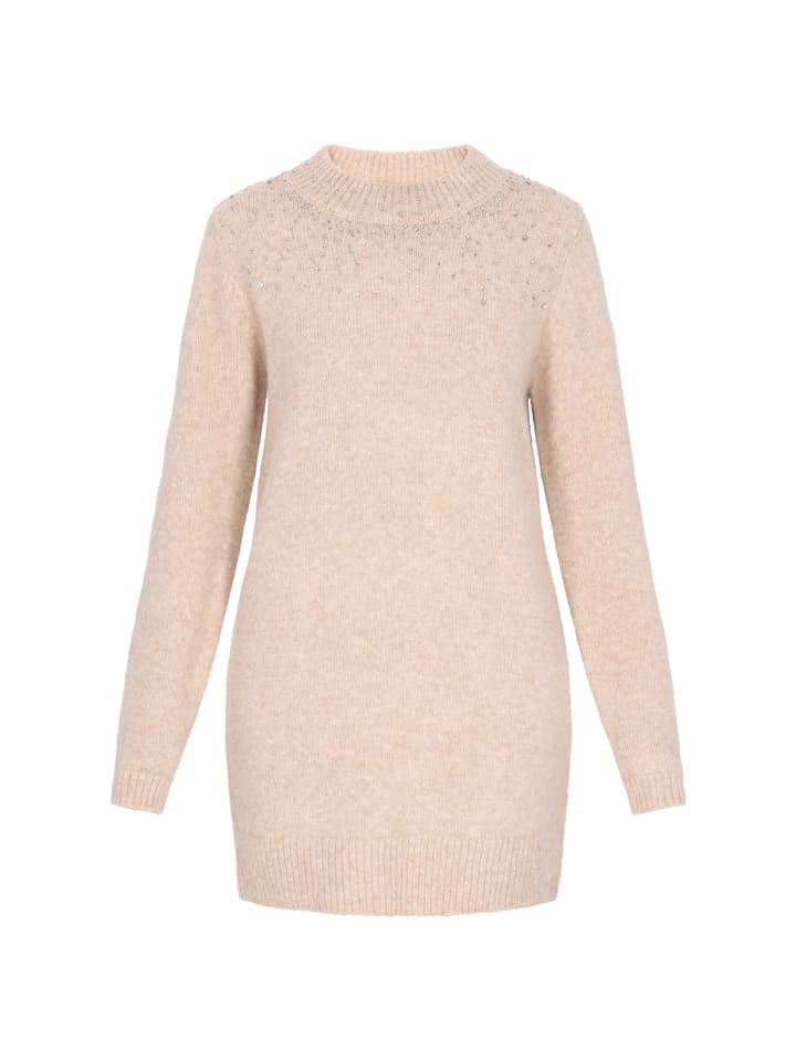 

DreiMaster Женский свитер бежевого меланжевого цвета