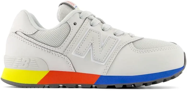 Кроссовки New Balance Kids' 574 V1 на шнуровке, серый — фото 4