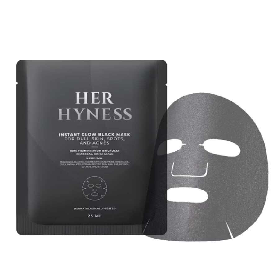 

Her Hyness Черная маска Instant Glow 25 мл. (1 лист)