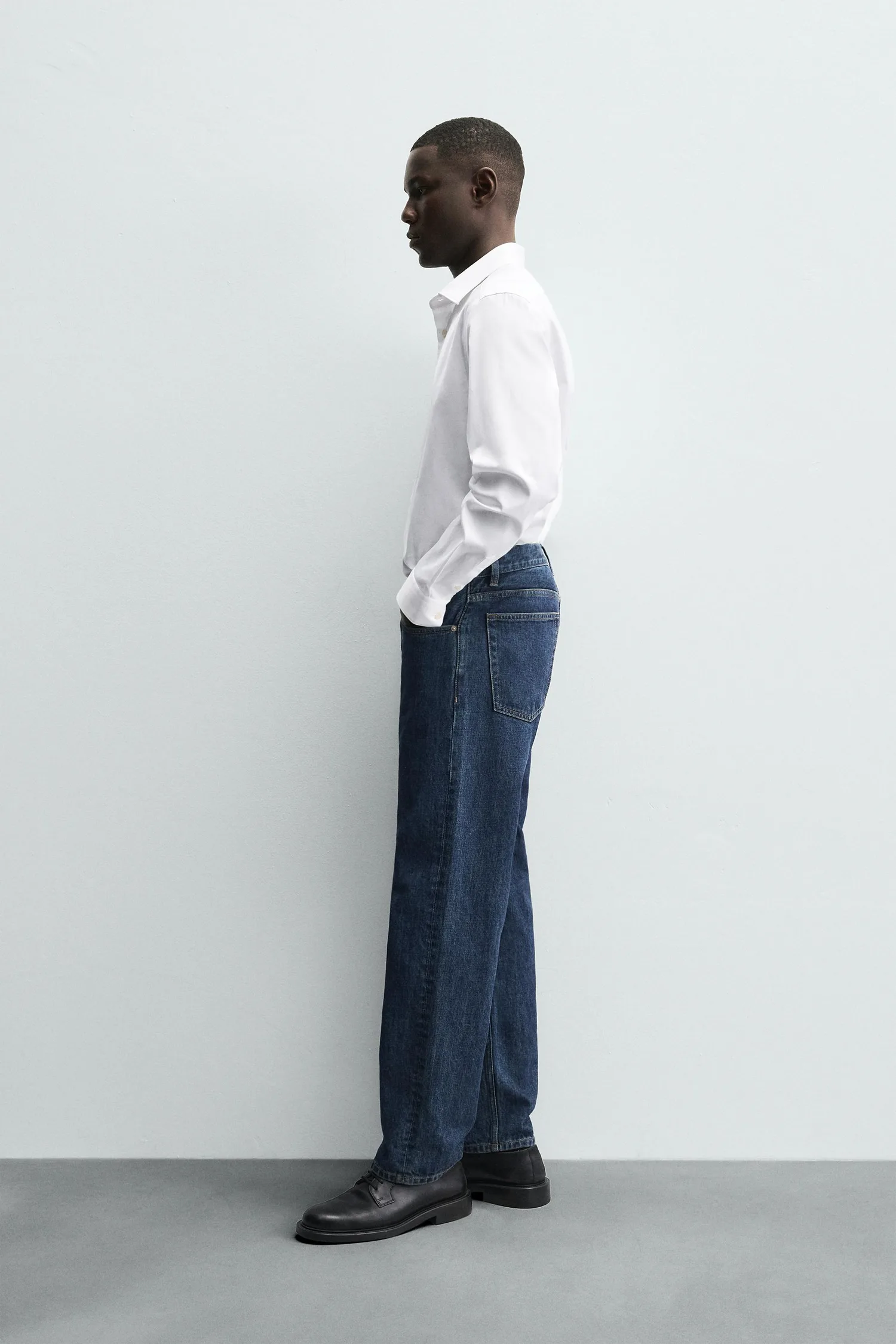 Рубашка стандартного кроя Zara, белый — фото 4