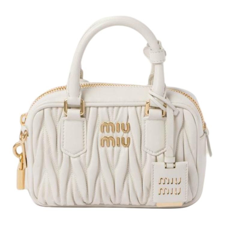 

Сумка через плечо Arcadie Series из кожи, маленькая женская сумка белая MIU MIU