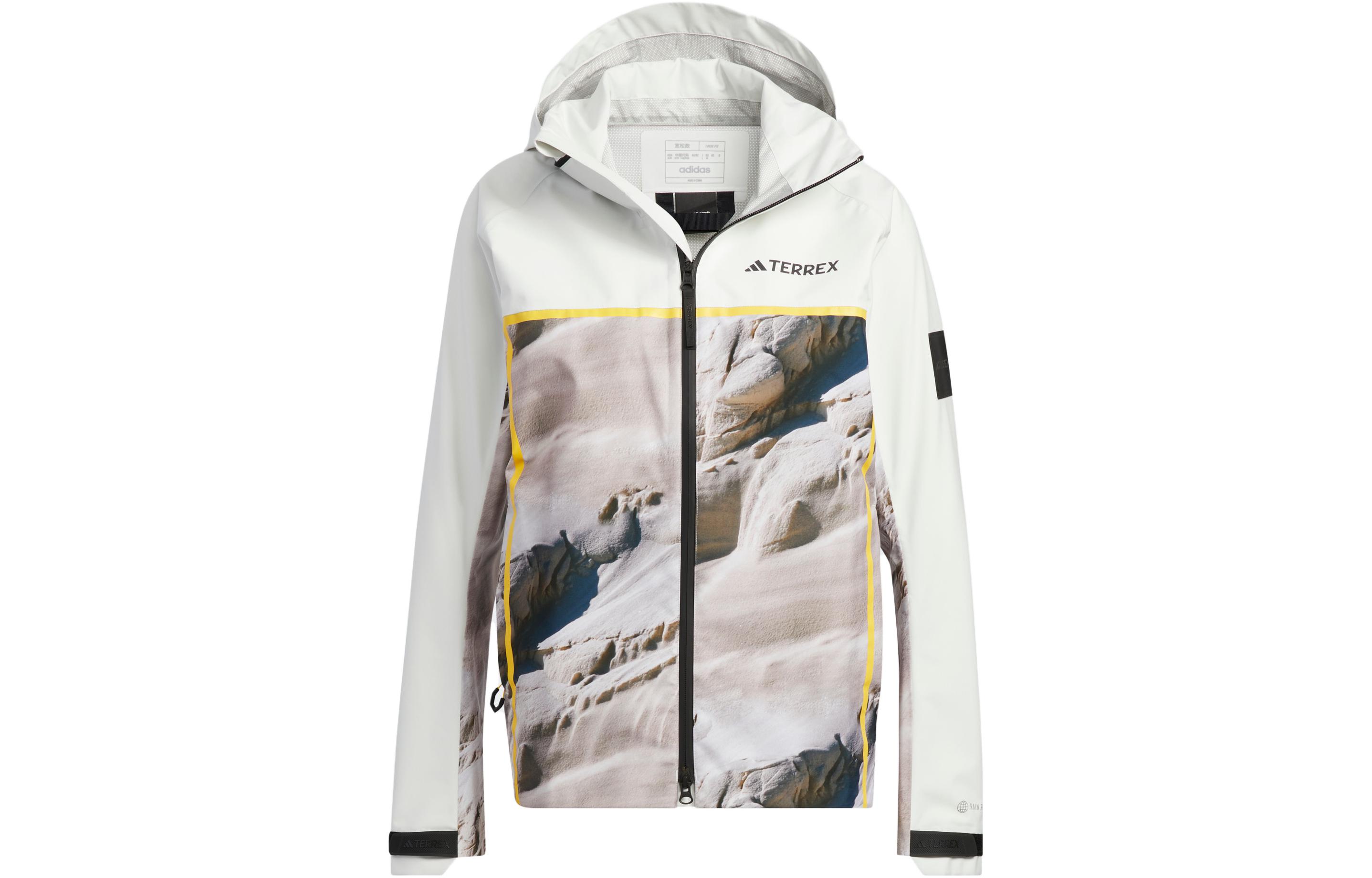 Водонепроницаемая и ветрозащитная ветровка женская Jade White Adidas — фото 2