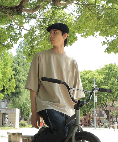 

Футболка, силуэт оверсайз, с карманом Goodwear, светло-бежевый