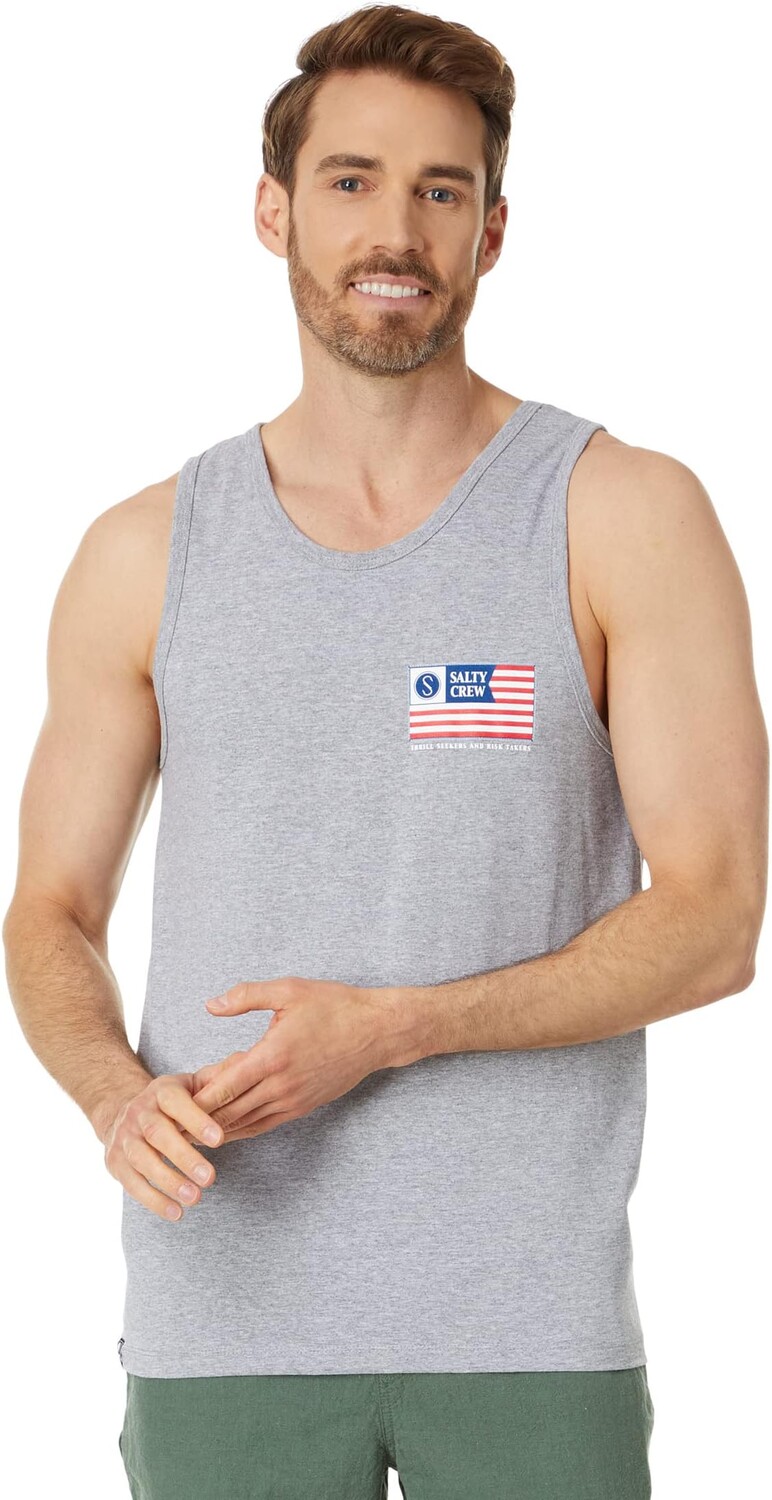 

Топ Salty Crew Freedom Flag Tank, цвет Athletic Grey
