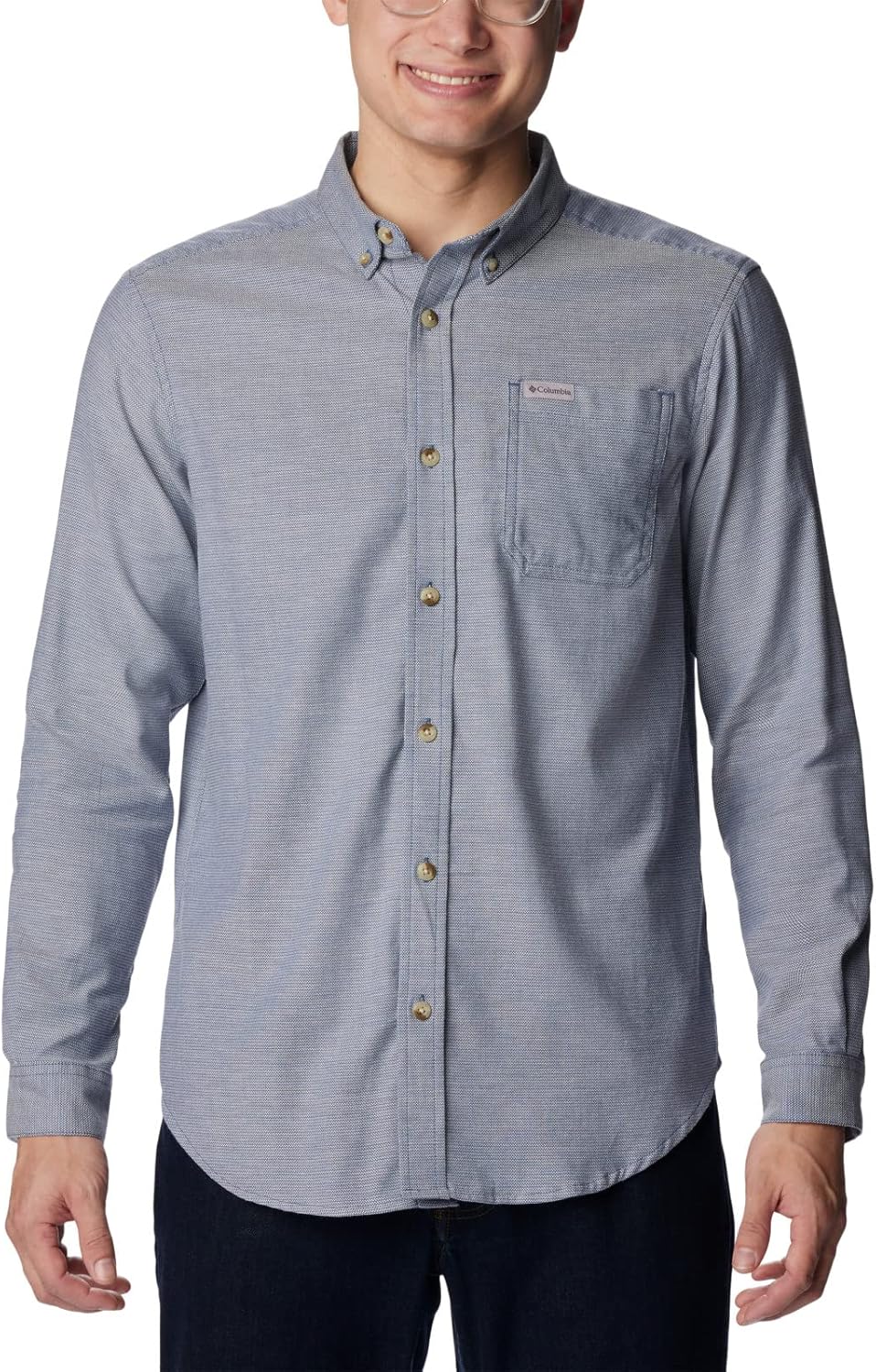 

Мужская рубашка Columbia Rapid Rivers II с длинным рукавом, Dark Mountain Oxford
