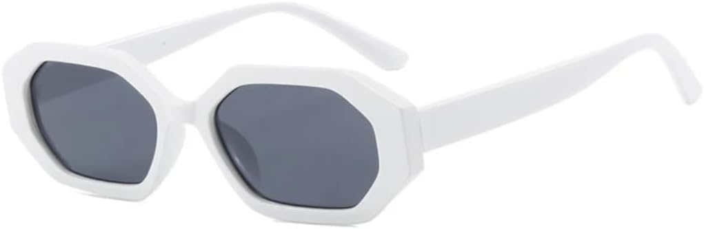 

Солнцезащитные очки с защитой UV400 | Маленькая оправа, линзы конфетного цвета | Для женщин и мужчин, для занятий спортом на открытом воздухе и вождения DSVIGF, White Gray