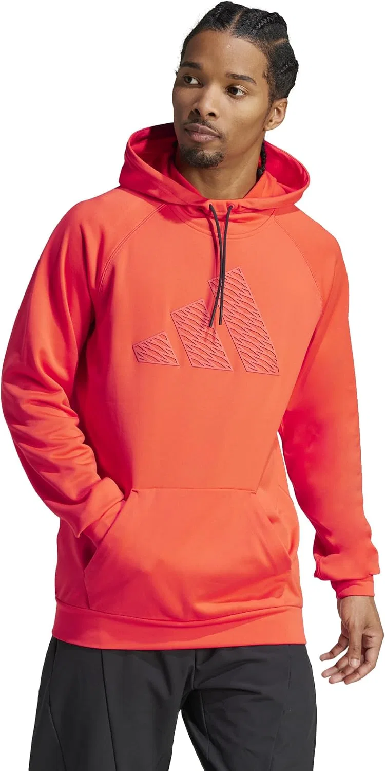 Толстовка Adidas Game And Go Big Logo, ярко-красный — фото 3