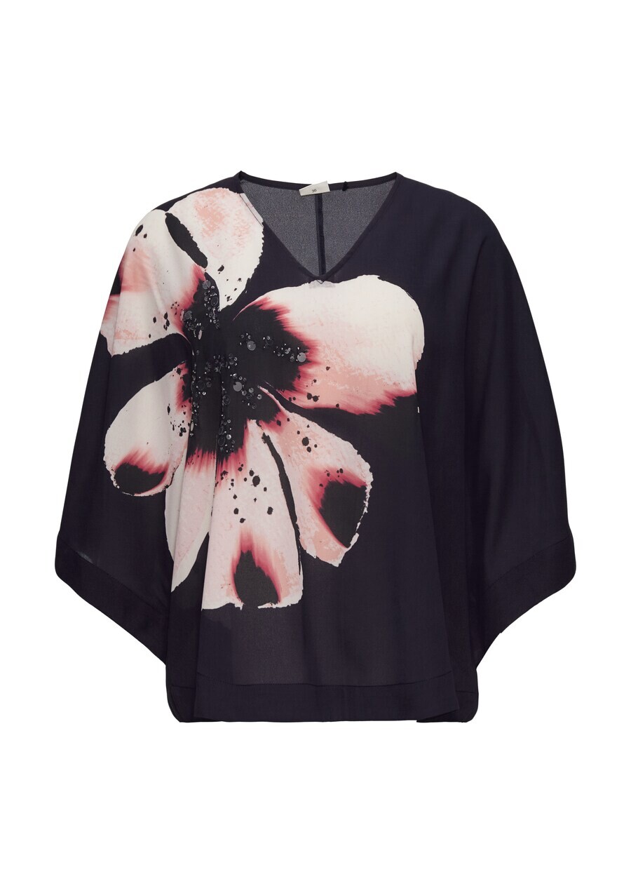 

Блузка с коротким рукавом s.Oliver BLACK LABEL Blouse, темно-синий