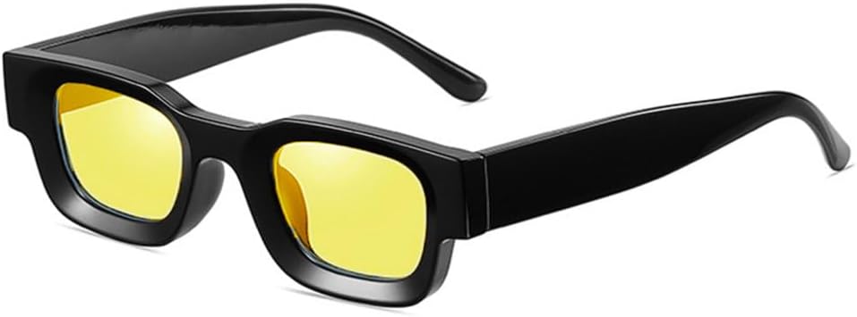 

Популярные модные маленькие квадратные солнцезащитные очки для женщин в стиле ретро, ​​солнцезащитные очки UV400 для мужчин, трендовые солнцезащитные очки MTZJH, Black Yellow