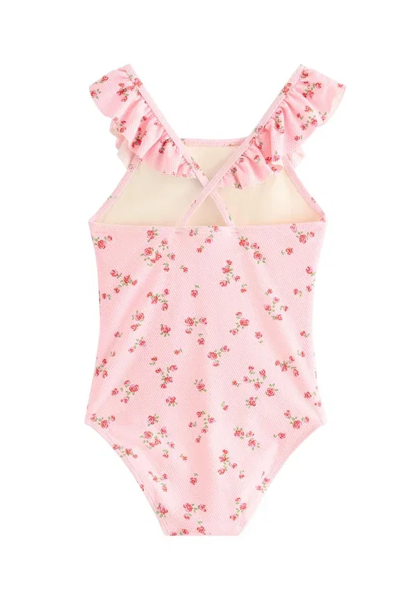 Купальник вафельный Lindex aop swimsuit, светло-розовый — фото 2