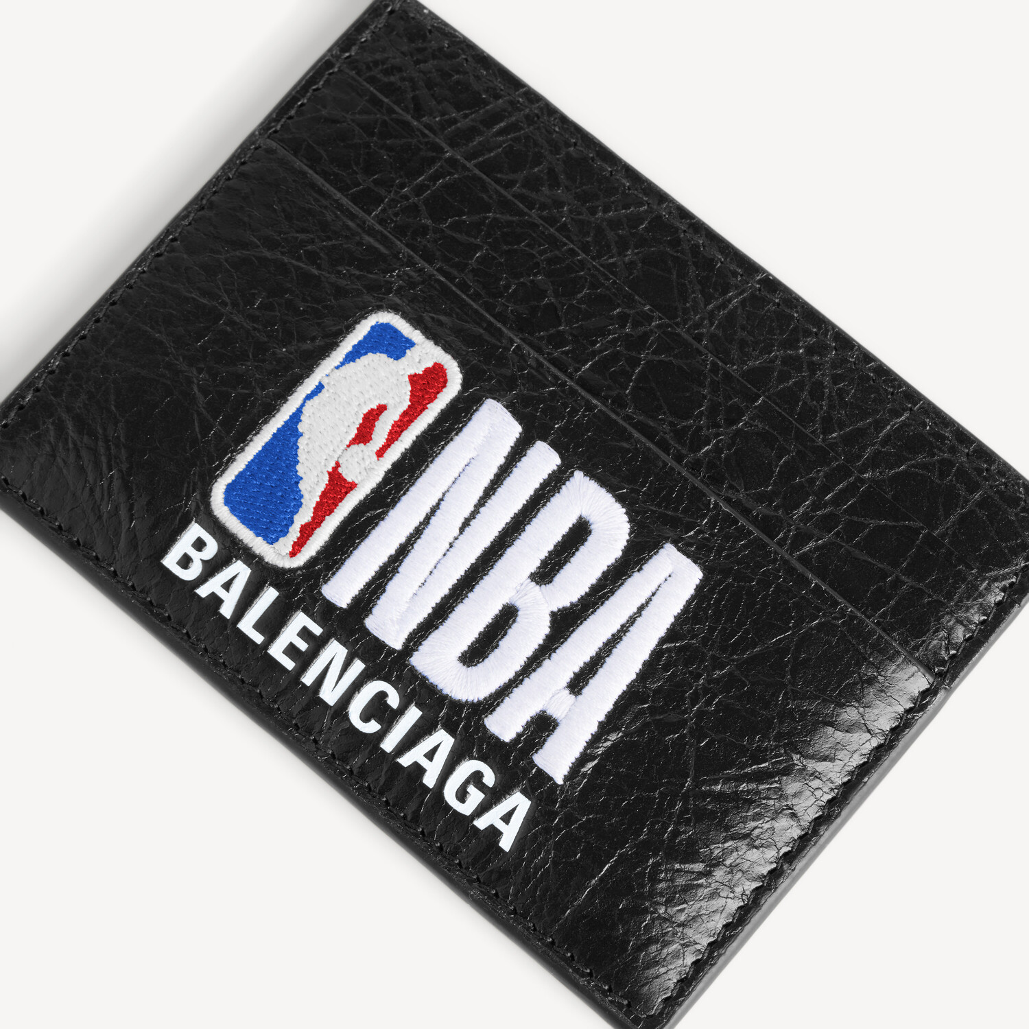 Мужской держатель для наличных и карт Balenciaga | Коллаборация с NBA, черный — фото 4