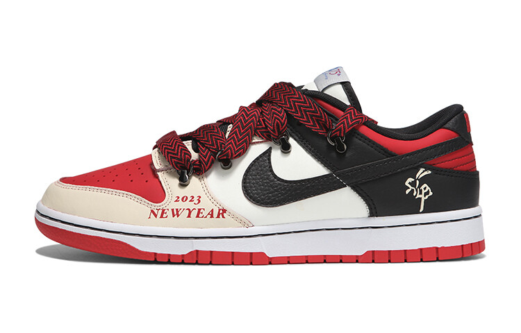 

Кроссовки Nike Dunk Skateboarding Shoes Women's Low-top Black/Red, цвет Off White