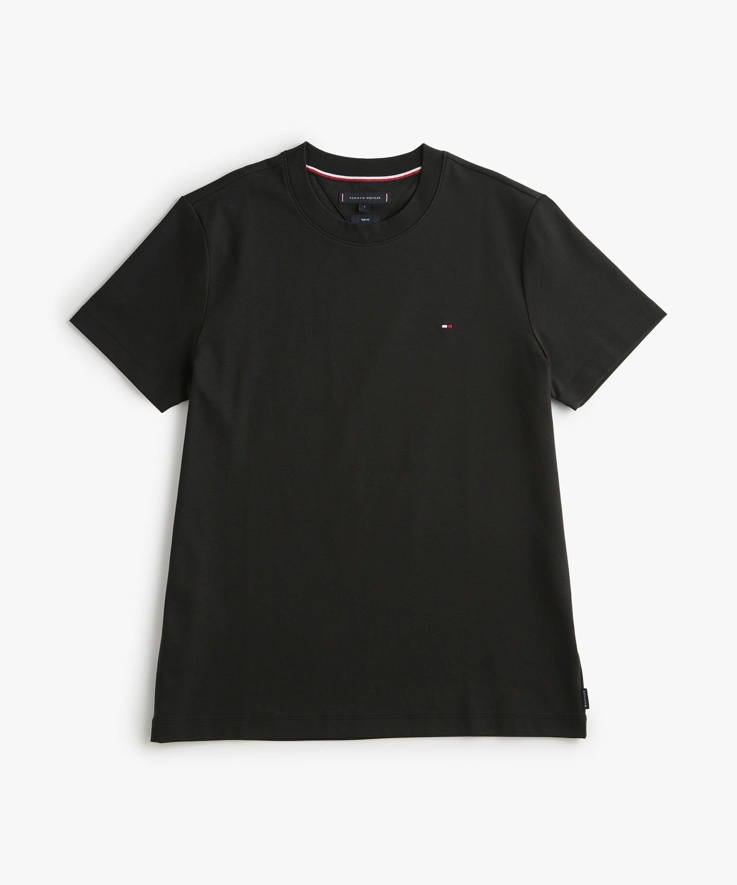 Роскошная футболка из трикотажа интерлок TOMMY HILFIGER, Black BDS — фото 4