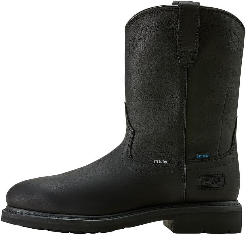 Мужские ботинки ARIAT Sierra Waterproof с роговой и стальной носком, черный — фото 4