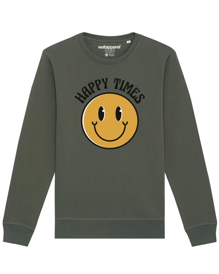 

Свитер Watapparel Sweatshirt Happy times smiley emoji, зеленый