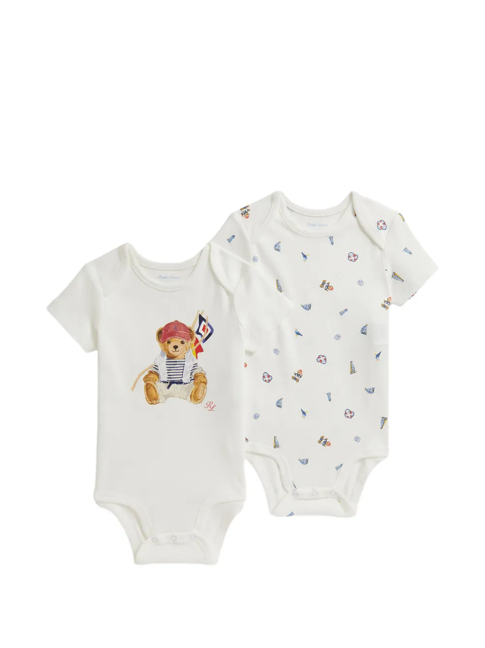 Комбинезон с принтом Polo Bear Polo Ralph Lauren Kids, белый