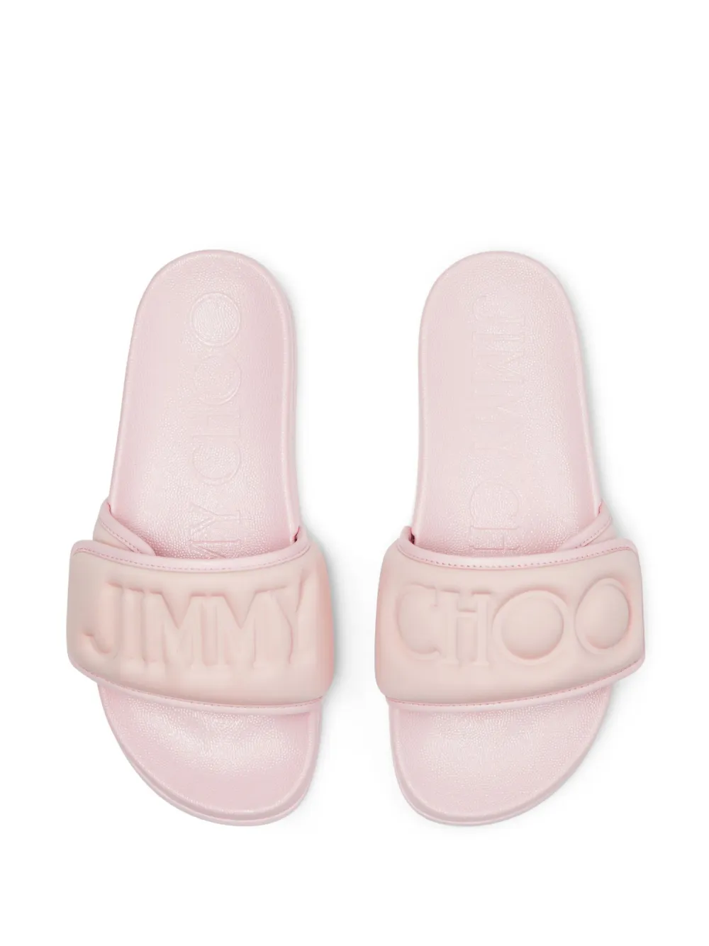 Шлепанцы Fitz с тисненым логотипом JIMMY CHOO, розовый — фото 4